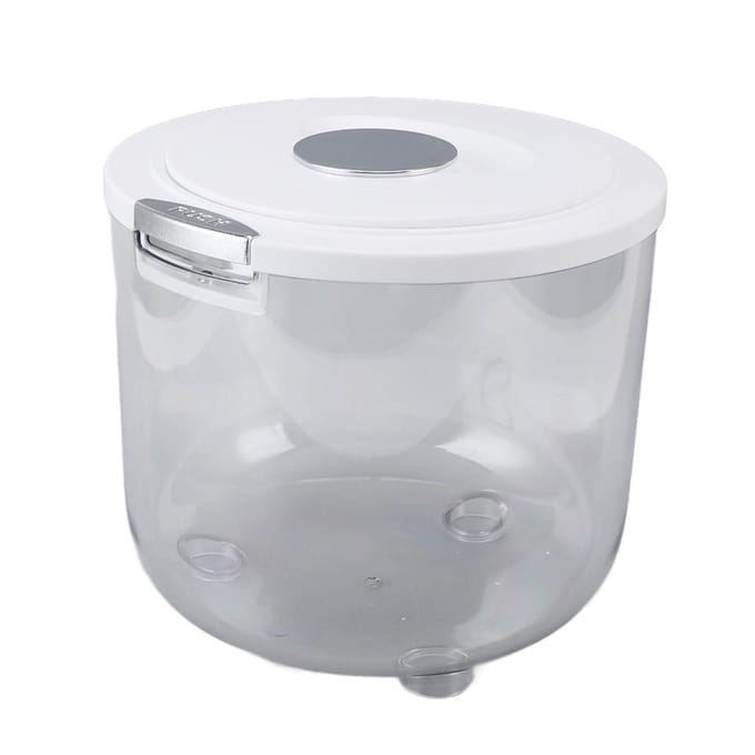 Distributeur de riz transparent et scellé de grande capacité pour le stockage du riz L white