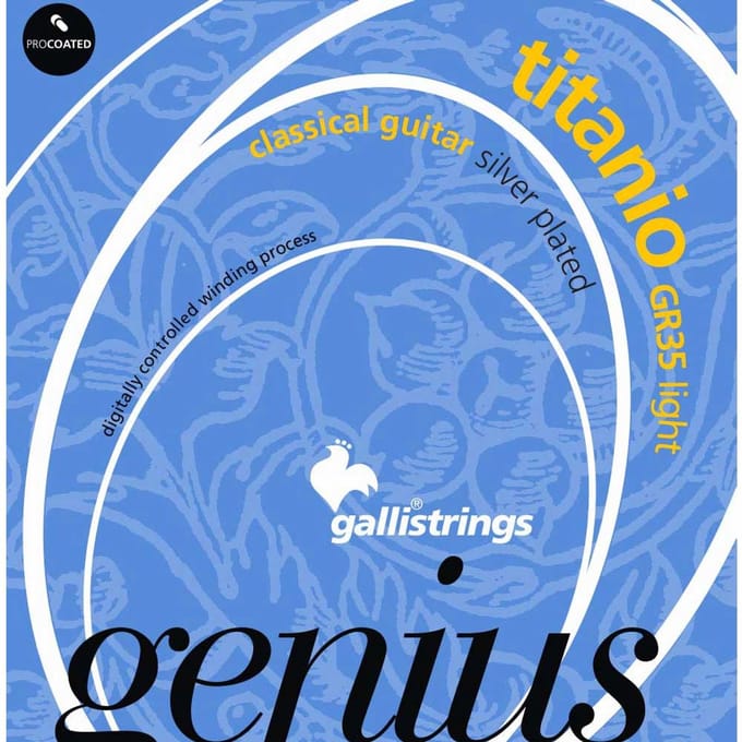Galli GR35 Genius Titanio Klassieke Snaren - Lage Spanning
