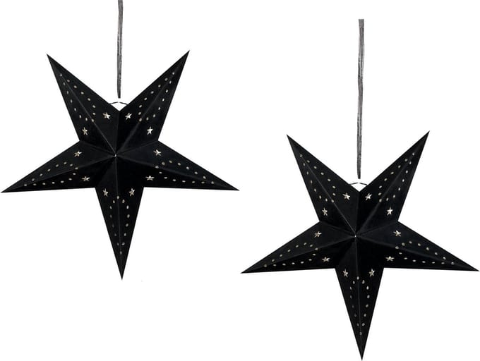 MOTTI - Decofiguur - 45 cm - Glitter Zwart - Papier