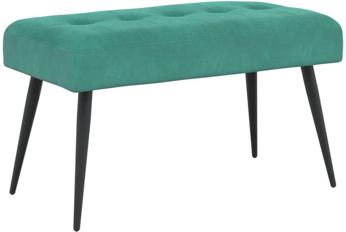 vidaXL - Bank - met - knopen - tufting - Turquoise - 80 - x - 40 - x - 46 - cm - fluweel