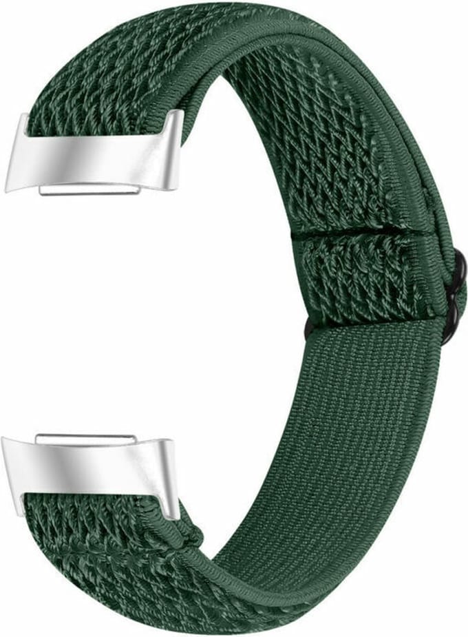 Strap-it Activity tracker bandje - elastisch nylon bandje geschikt voor Fitbit Charge 3 / Fitbit Charge 4 - groen