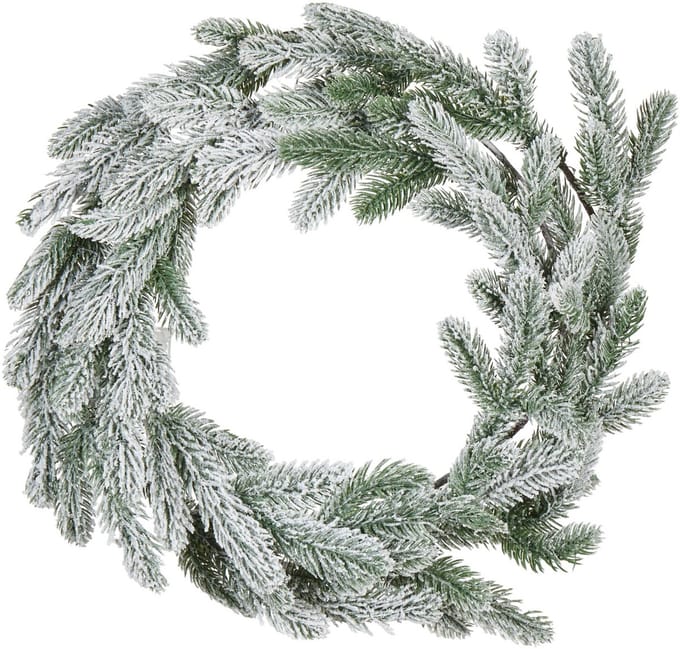 ALBINI - Krans met LED - Groen - 45 cm - Synthetisch