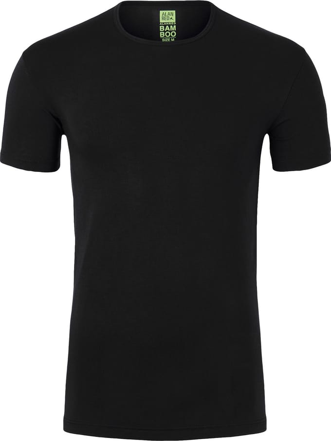 ALAN RED T-shirt Bilbao bamboo (1-pack) - O-hals stretch - zwart