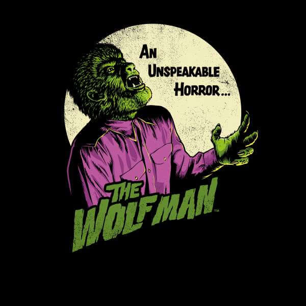 Universal Monsters The Wolfman Retro Trui - Zwart - S