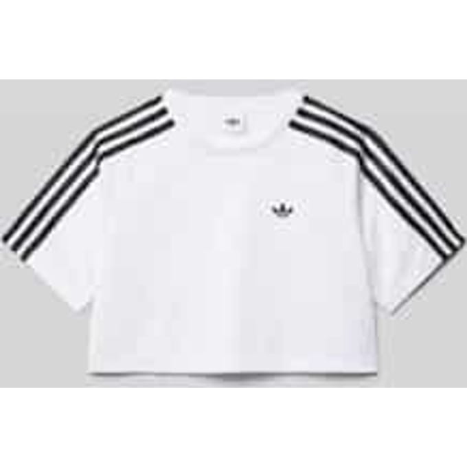 Boxy fit T-shirt met contrasterende strepen