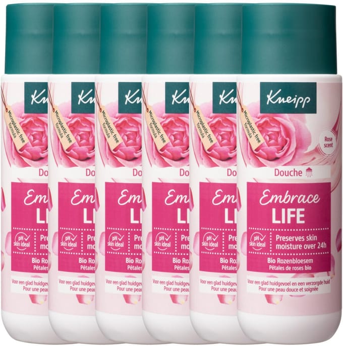Kneipp - Douche Embrace Life - 6 x 200 ml - Voordeelverpakking
