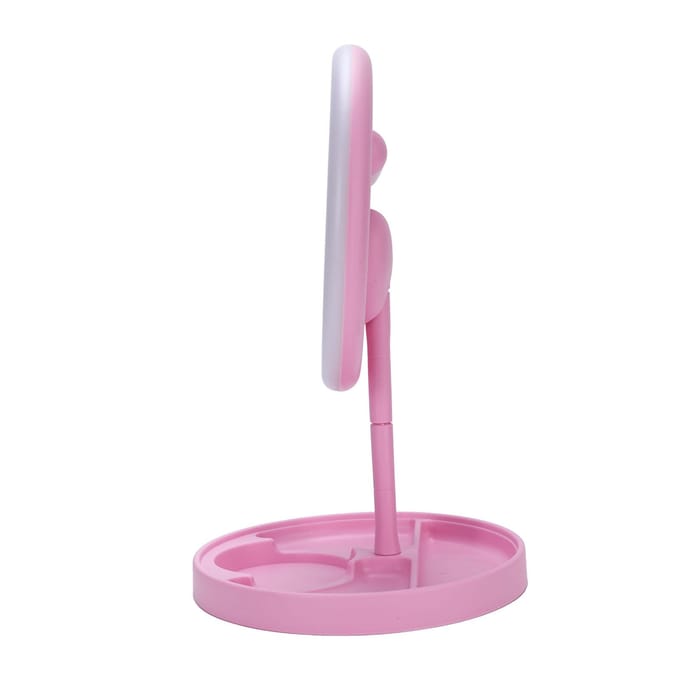 Make-upspiegel met Verlichting Traploos Dimbaar 3 Kleuren Verlichte Kaptafel Spiegel 1200mAh USB white