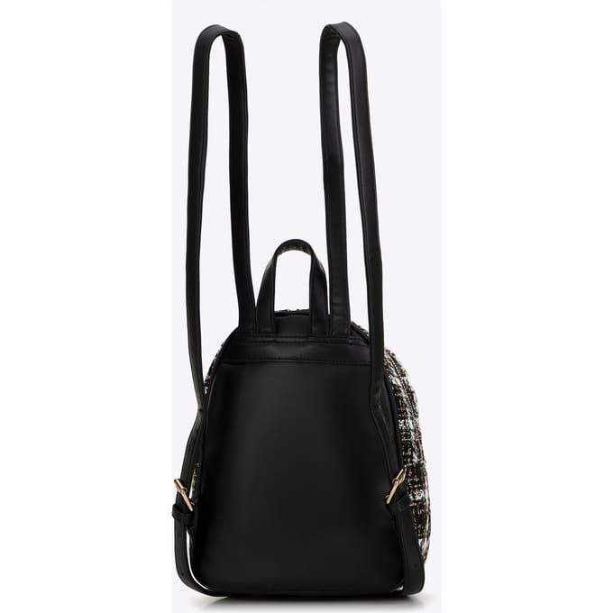 Wittchen - Dames Rugzak - Bouclé Stof - Zwart en Wit - Luxe Stijl