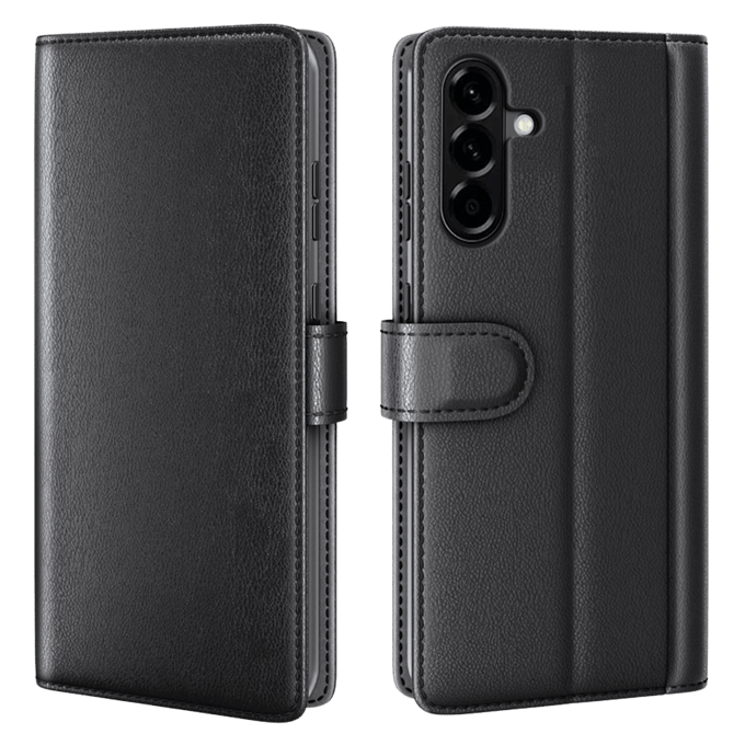 Amorus Samsung Galaxy A57 Real Leather Wallet Hoesje Zwart