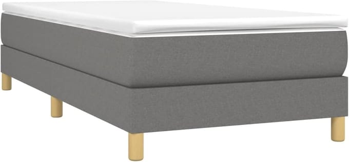 Stijlvol Donkergrijs Bedframe van Stof voor 90x190 cm Matras