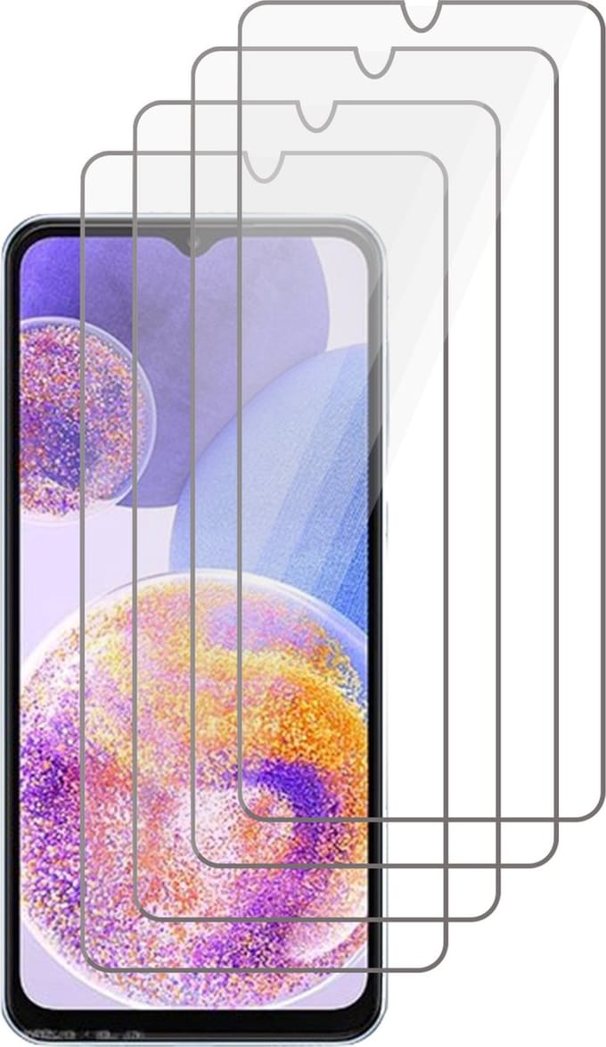 Screenprotector geschikt voor Samsung A23 / M13 / M23 - Gehard Glas Beschermglas Tempered Glass Screen Protector - 4 Stuks