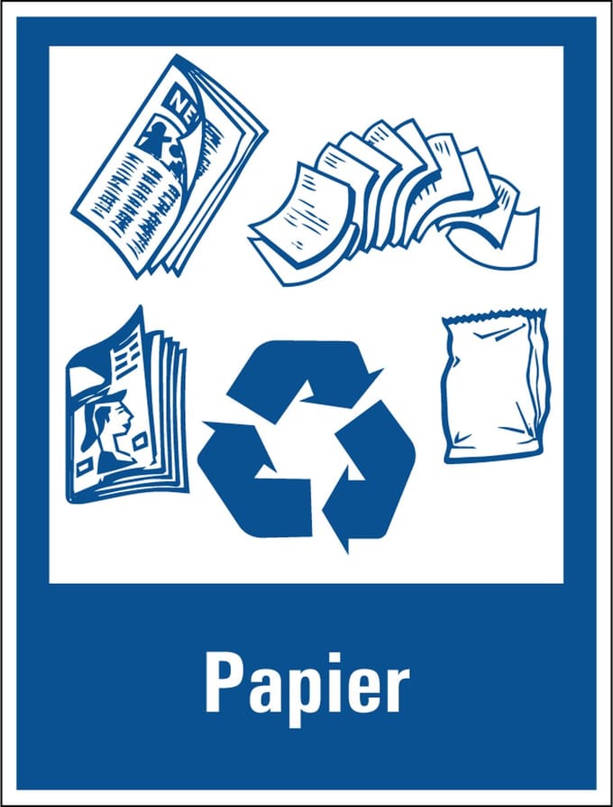 Papier scheiden sticker 400 x 300 mm