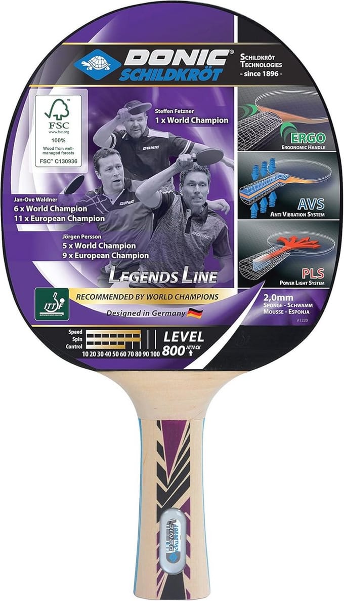 Tafeltennisracket Legends 800 - FSC Gecertificeerd