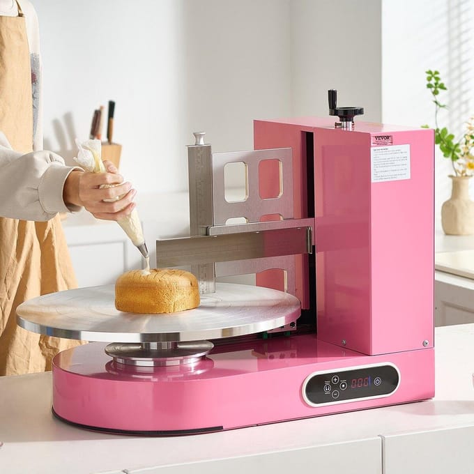 Taartdecoratiemachine Taartglazuur Smeerder voor 4  tot 16  Taart Roze