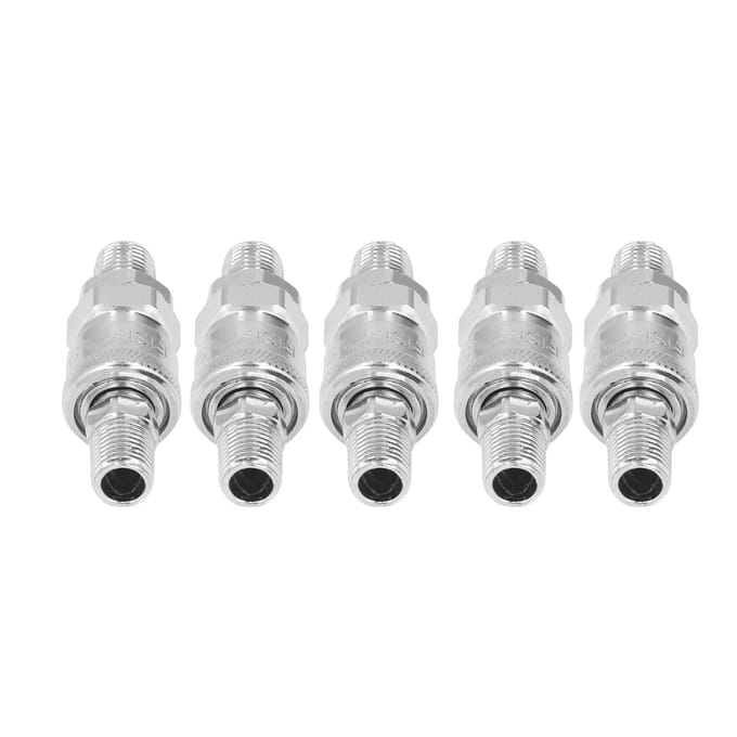 5 Sets Luchtkoppeling Vernikkeld RVS Pneumatische Snelkoppelingen en Plug Kit(14