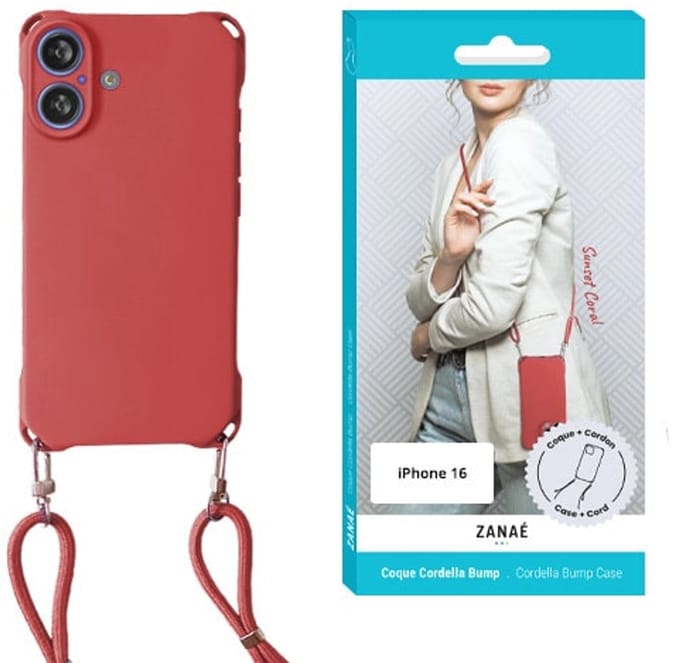 Zanae - Backcover iPhone 16 - Cordella Bump - Rood