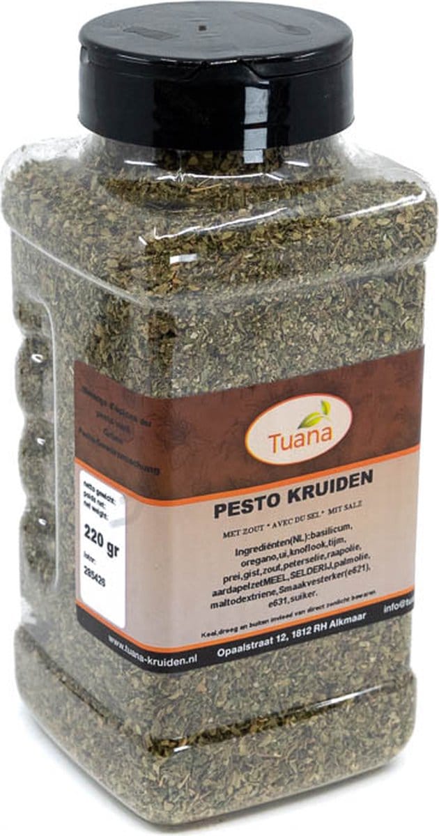 Tuana Kruiden - Pesto Kruidenmix - Strooibus 400 Gram - Tuanashop - GP-P-0013
