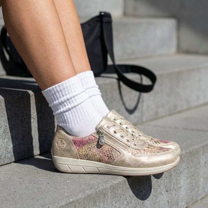 Rieker Sneakers beige Synthetisch - Maat 42