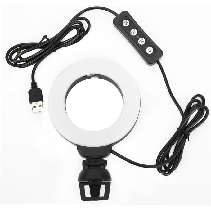 4 Inch 48LEDs Ring Gevuld Clip Licht Draagbare Mini Selfie Fotografie USB Vlog Vullicht
