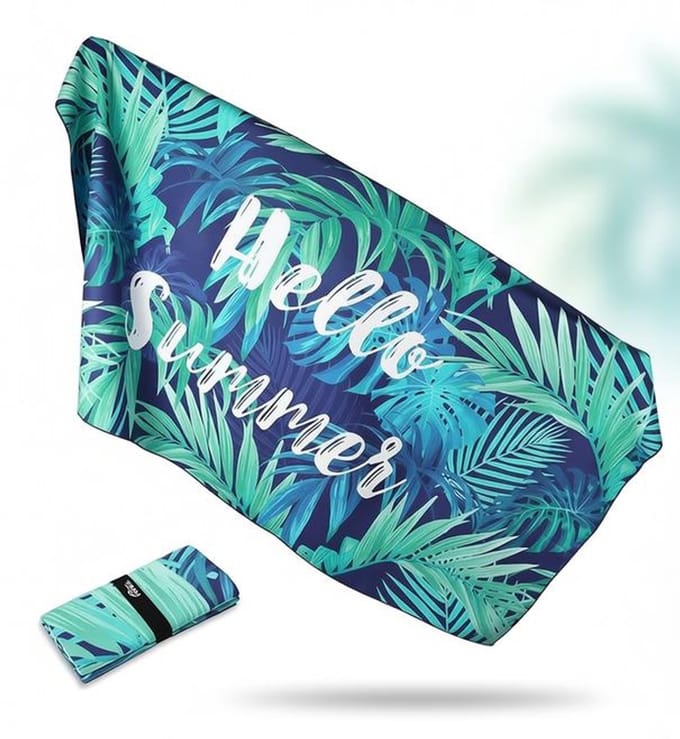 Maison Elara Grote microvezel strandhanddoek, compact en snel drogend, ideaal voor sport en reizen