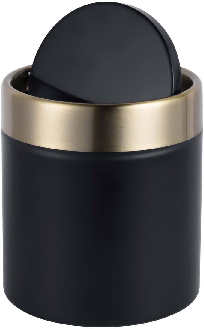 Tafelprullenbak - 1,5 l - zwart-goud