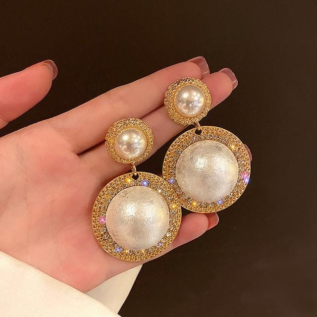 Delysia King - Nouvelles boucles d'oreilles élégantes en perles brown
