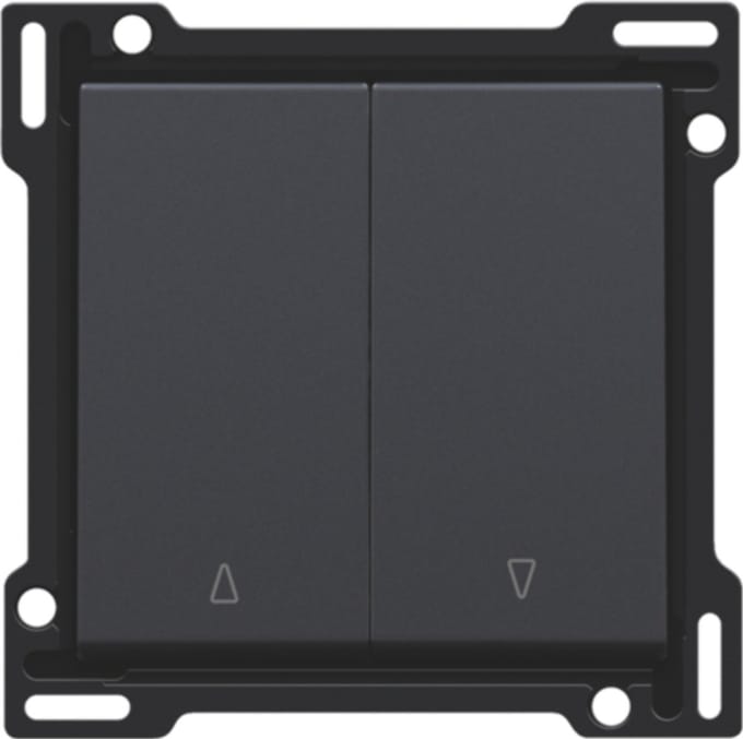 Niko - Centraalplaat rolluikdrukknop anthracite - 122-65914
