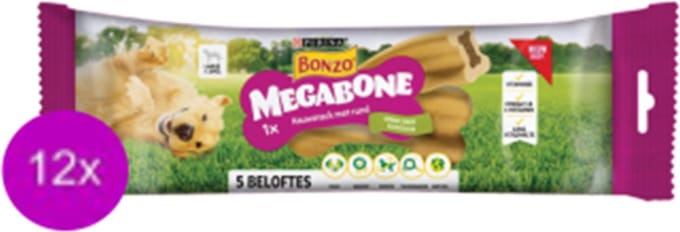 12x Bonzo (Friskies) Megabone- Hondensnack - 200g