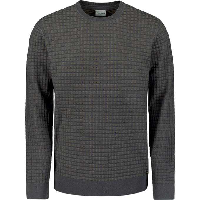 No Excess Pullover Crewneck Square Knit Dark Grey Größe: S | Pullover Outlet | Herren | Grau