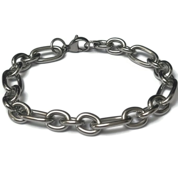 Rvs sieraden - Zilverkleurige schakelarmband 22cm - Tijdloos ontwerp