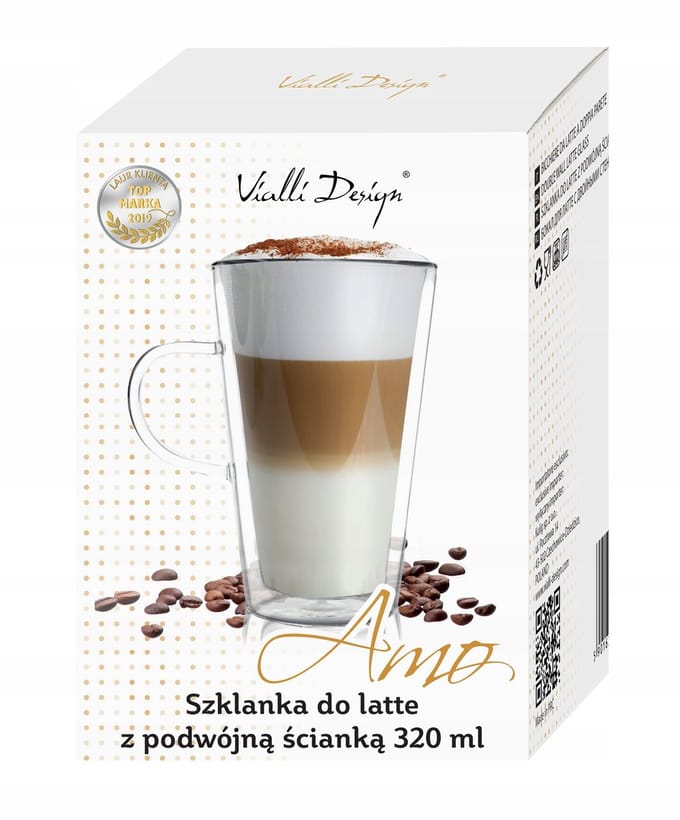 Vialli Design Thermische Latte Macchiato Glazen 320ml - Dubbelwandig Glas