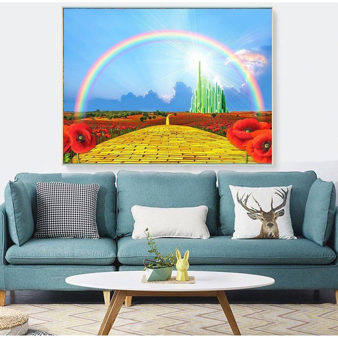 Broderie diamant Affichage complet Paysage Photos Avec Strass Peinture diamant 20X30 gray