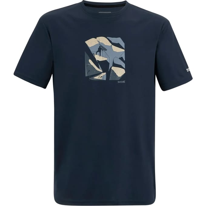 Heren Fingal T-shirt met korte mouwen en gemêleerde print
