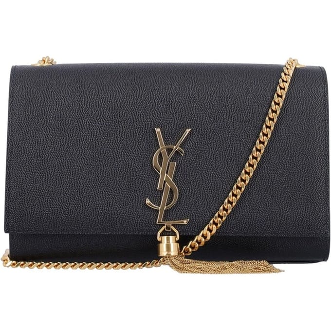 Saint Laurent Kate Kleine schoudertas van generfd leer met kwastjes