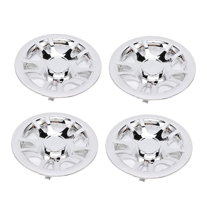 4 Stuks 8 Inch Golfkar Naafdoppen Verchroomde Wieldoppen Velgbeschermer voor E Z‑GO Golfkar white