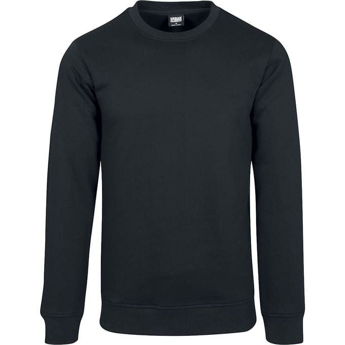 Urban Classics Sweatshirts - Basic Terry Crew - S tot 5XL - voor Mannen - zwart