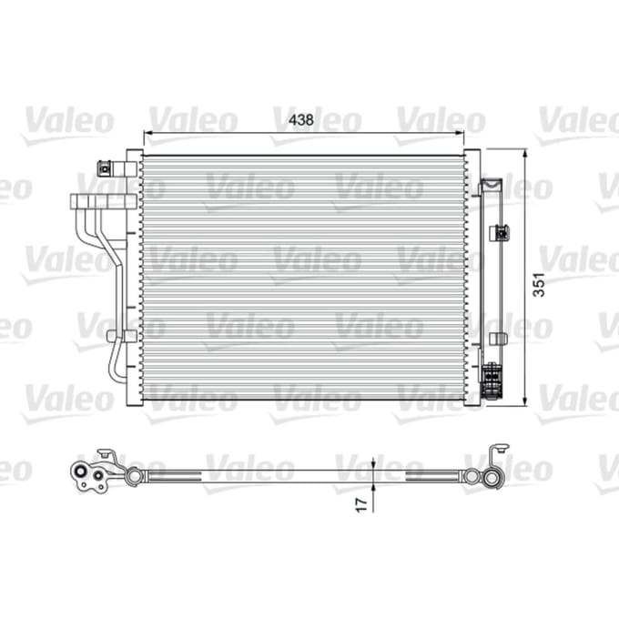 Condensator, airconditioning VALEO 814399