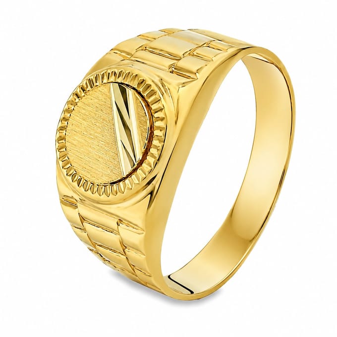 Juwelier Zwartevalk - 14 karaat gouden zegelring - 170559