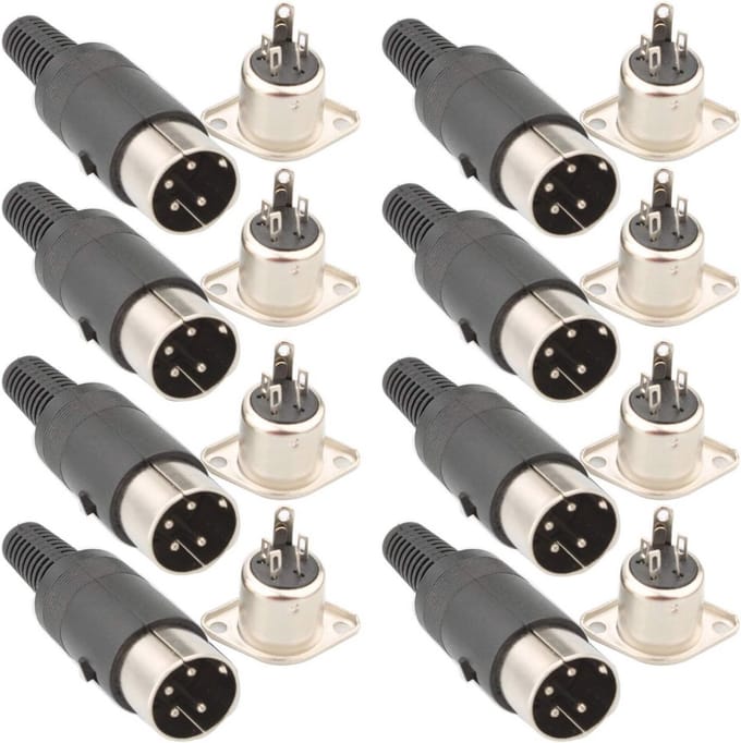 16 Stuks DIN Stekkerbus 4-Polig voor Panel Mount Audio