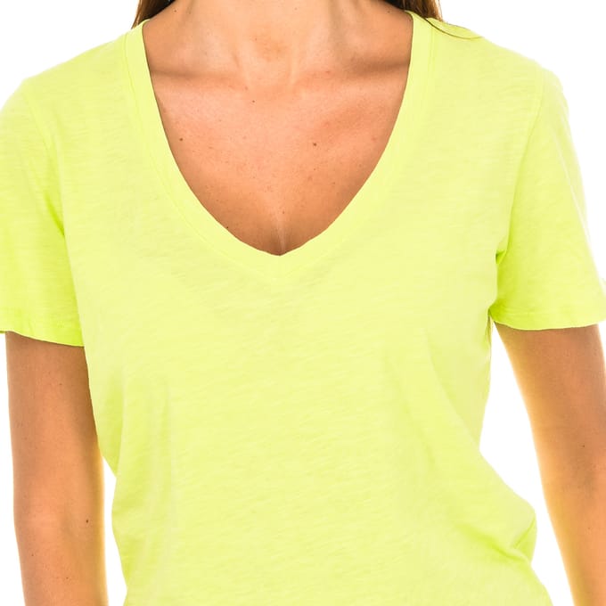 Dames-T-shirt met korte mouwen en V-hals 3Y5T45-5JZMZ
