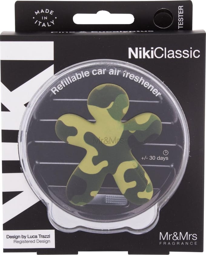 Mr & Mrs Fragrance Niki Car Camouflage Green - Pine & Eucalyptus