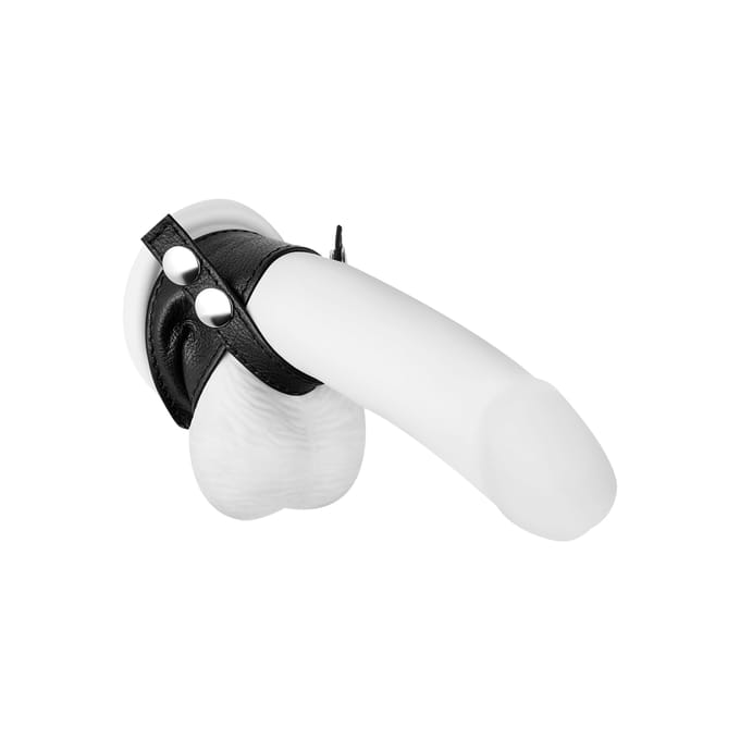 Rimba - Leren Penis Strap - Bandje over de Eikel - Zwart