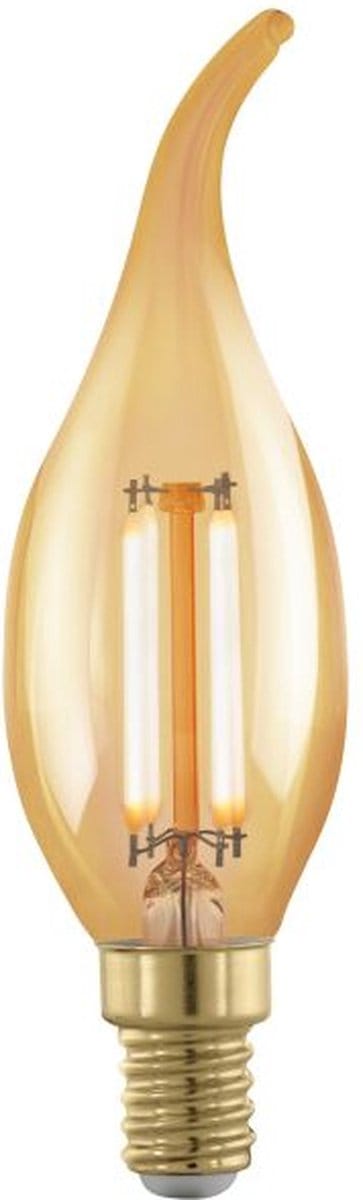 Eglo Ledfilamentlamp Kaars Retro - Amber - D3,5cm - Warm Wit - E14 - 4w