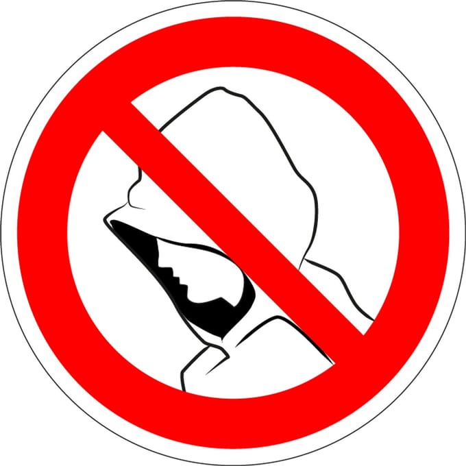 Verboden capuchon te dragen bord, kunststof 100 mm