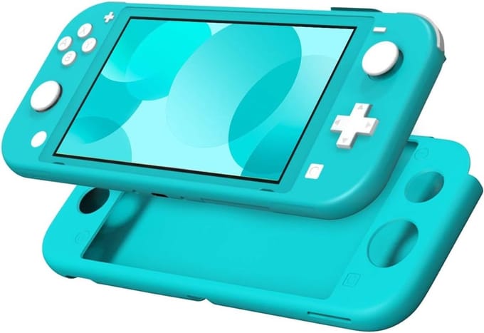 Beschermhoes voor Switch Lite - Zachte Siliconen Case, Rubber Anti-Scratch en Schokbestendig Accessoire voor Console en Controller in Turquoise