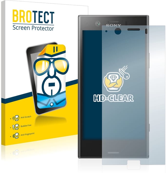 BROTECT - Screenprotector voor Sony Xperia XZ1 Compact - Folie Beschermfolie transparant 2 Stuks