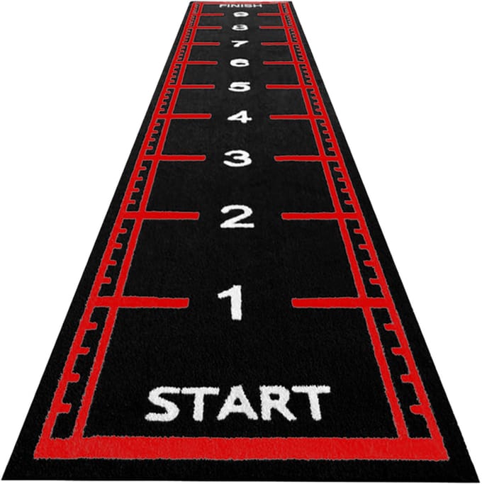 ForzaFit Sprinttrack kunstgras - 10 x 2 meter - Zwart / Rood - 17 mm