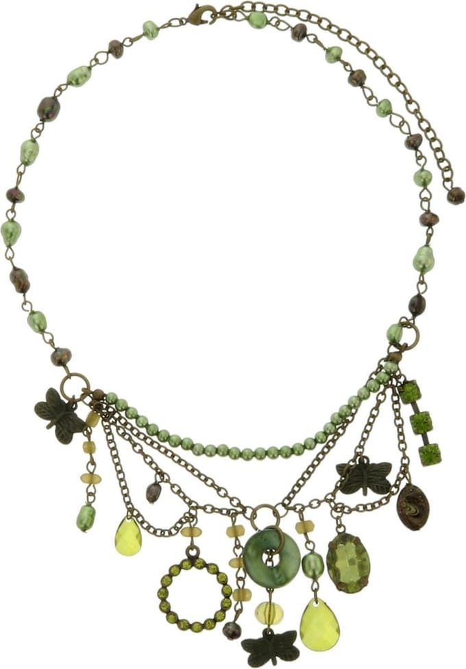 Behave - Groene Ketting met Diverse Hangers - 30 cm
