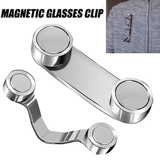 Blijf op zijn plaats Brillenhouder Multifunctionele Draagbare Zinklegering Brillenclip gray
