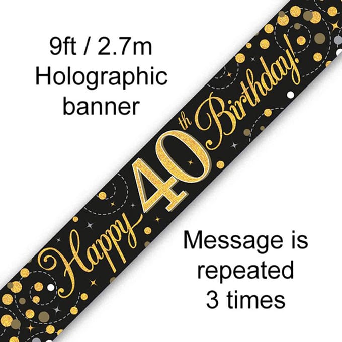Oaktree - Banner 40 jaar Zwart en Goud